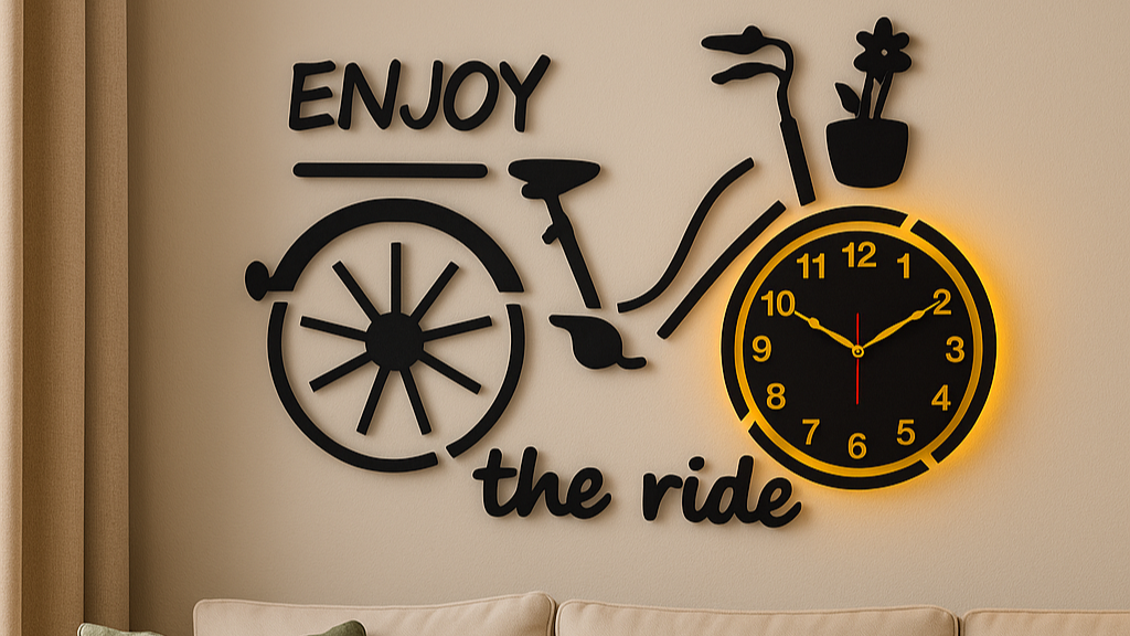 Enjoy the Ride Bicycle Clock