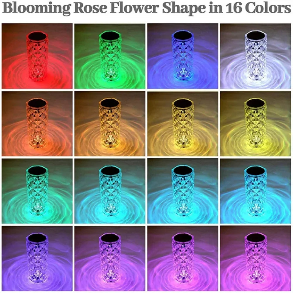 16 Color Crystal Table Lamp