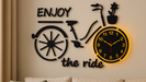 Enjoy the Ride Bicycle Clock